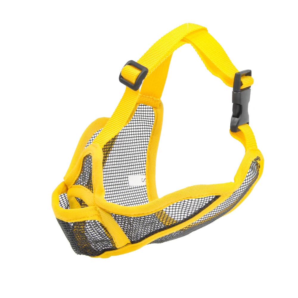 Bozal para perros de hocico corto que previene los ladridos de los bulldogs franceses. Bozal transpirable que previene la ingestión accidental. Productos para mascotas.