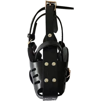 Bozales de cuero para perros, ideales para pastores alemanes y dóberman. Jaulas bucales anti-mordeduras. Máscaras de entrenamiento para perros pequeños y grandes.