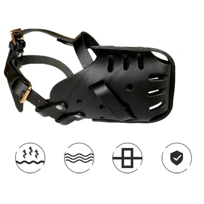 Bozales de cuero para perros, ideales para pastores alemanes y dóberman. Jaulas bucales anti-mordeduras. Máscaras de entrenamiento para perros pequeños y grandes.