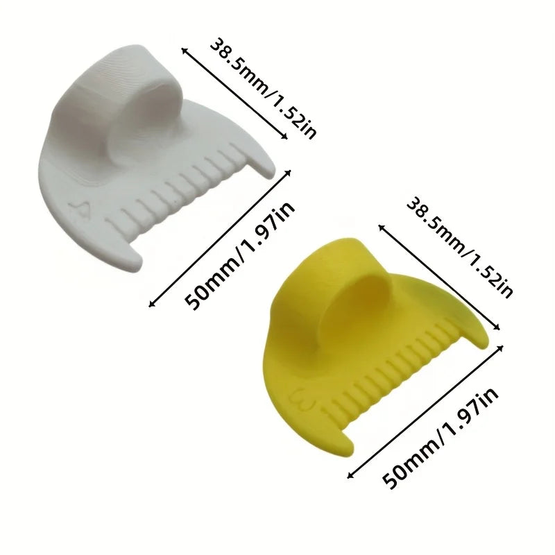 Juego de 2 piezas: Guía de costura fácil para principiantes y personas mayores. Herramienta de costura manual de plástico con espaciado blanco de 4 mm y amarillo de 3 mm para manualidades.