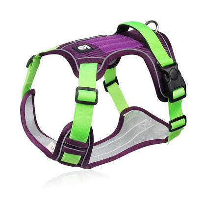 Arneses para perros, collar para mascotas, Labrador, arnés reflectante ajustable, chaleco de tela Oxford