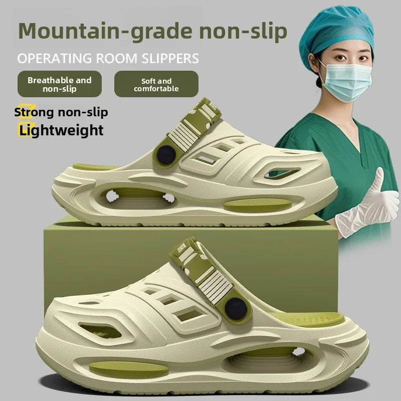 Zapatillas de verano para hombre con soporte para el arco del pie, con orificios especiales, ideales para actividades al aire libre y para estar de pie durante mucho tiempo. Antideslizantes y desodorantes.