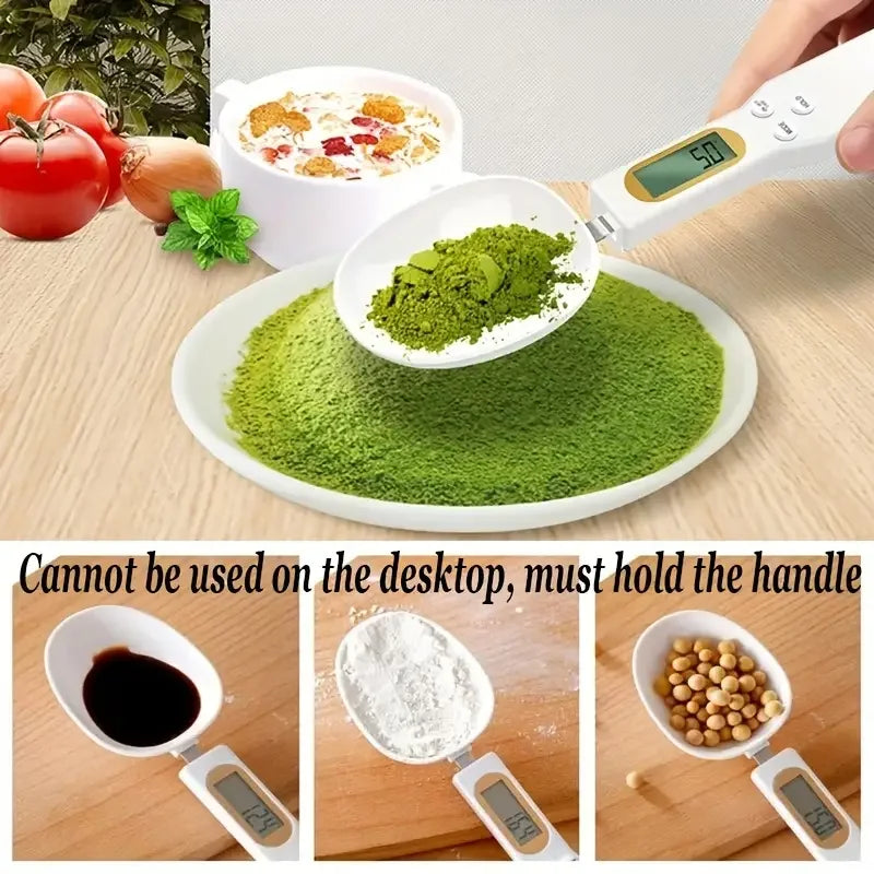 Mini báscula de cocina digital con pantalla LCD, báscula electrónica para alimentos de 0,1 a 500 g para cocinar harina, leche, café en polvo y medir el peso.