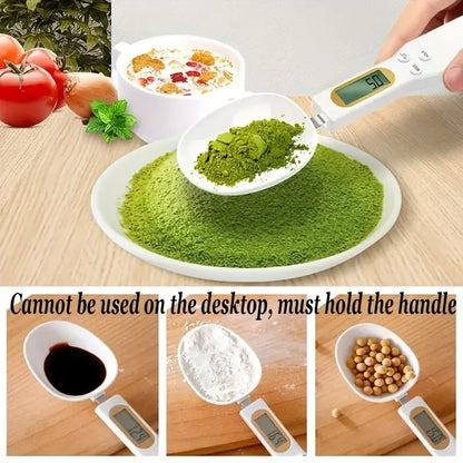 Mini báscula de cocina digital con pantalla LCD, báscula electrónica para alimentos de 0,1 a 500 g para cocinar harina, leche, café en polvo y medir el peso.