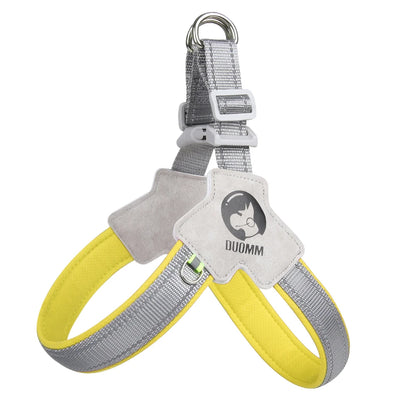 Arnés para perros con correa pectoral, transpirable, de malla, para cuatro estaciones, para pasear perros, tipo silla de montar, collar para perros, suave, reflectante, para la noche, para bulldogs. Artículos para mascotas.
