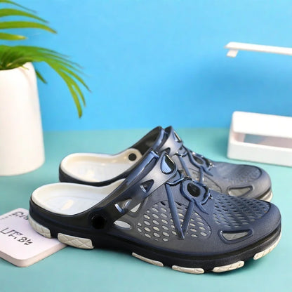 Sandalias ligeras sin cordones para hombre, antideslizantes para interiores, informales para la playa y exteriores, para uso diario, zapatos cómodos sin cordones, zapatos de moda.