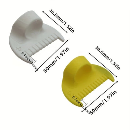 Juego de 2 piezas: Guía de costura fácil para principiantes y personas mayores. Herramienta de costura manual de plástico con espaciado blanco de 4 mm y amarillo de 3 mm para manualidades.