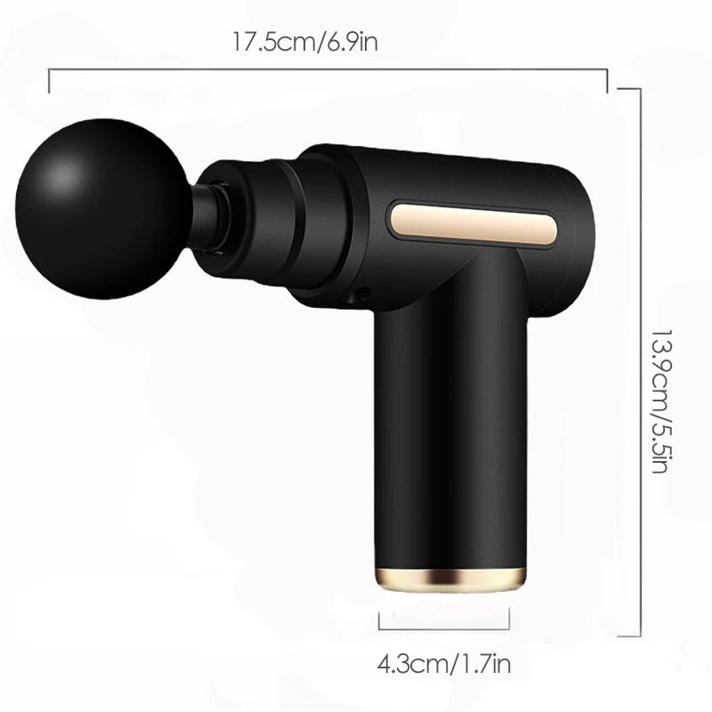 Pistola de masaje de 30 niveles para relajación profunda de la fascia y los músculos. Masajeador corporal y de cuello eléctrico. Equipo de fitness con reducción de ruido. Para hombres y mujeres.
