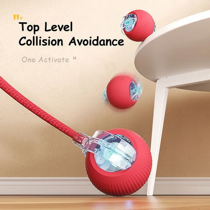 Pelota interactiva para gatos con 3 modos, bola rodante automática, juguetes con cola sintética, recargable, juguete eléctrico inteligente para mascotas, entrenamiento para gatos, imitación de ratón.