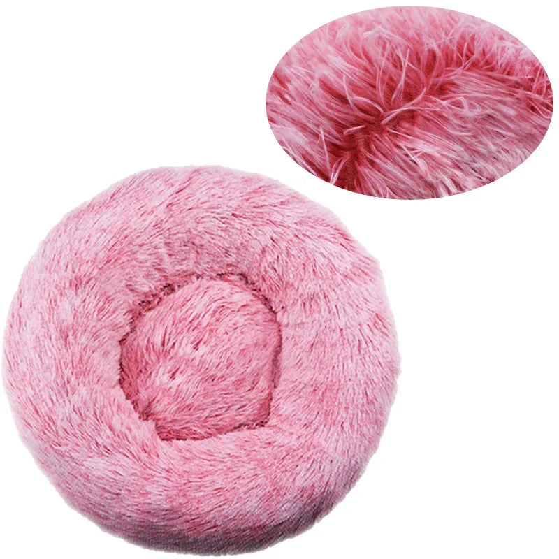 Cama redonda para mascotas de 40-90 cm, 6 tamaños, para perros grandes, cama supersuave para gatos, casa de peluche para perros medianos, casa cálida para dormir en invierno.