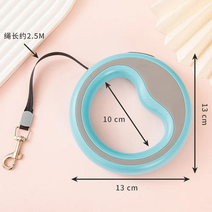 Cuerda retráctil para perros de alta resistencia, cuerda retráctil para perros, correa de nailon resistente, cuerda de tracción, diseño de bloqueo con freno de una mano, diseño antienredos.