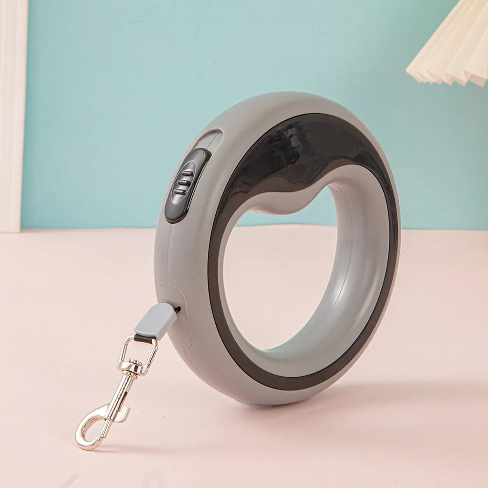 Cuerda retráctil para perros de alta resistencia, cuerda retráctil para perros, correa de nailon resistente, cuerda de tracción, diseño de bloqueo con freno de una mano, diseño antienredos.