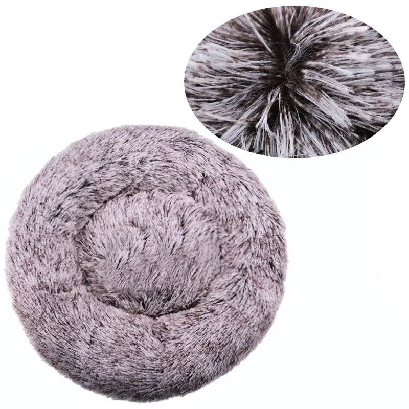 Cama redonda para mascotas de 40-90 cm, 6 tamaños, para perros grandes, cama supersuave para gatos, casa de peluche para perros medianos, casa cálida para dormir en invierno.