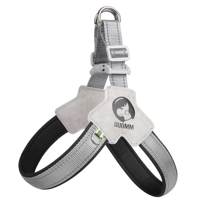 Arnés para perros con correa pectoral, transpirable, de malla, para cuatro estaciones, para pasear perros, tipo silla de montar, collar para perros, suave, reflectante, para la noche, para bulldogs. Artículos para mascotas.