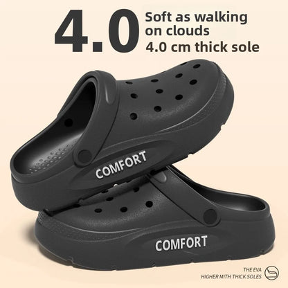 Zapatillas de verano para hombre con soporte para el arco del pie, con orificios especiales, ideales para actividades al aire libre y para estar de pie durante mucho tiempo. Antideslizantes y desodorantes.