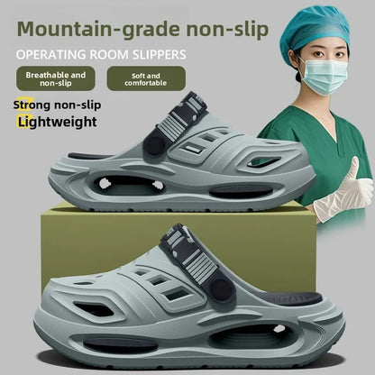 Zapatillas de verano para hombre con soporte para el arco del pie, con orificios especiales, ideales para actividades al aire libre y para estar de pie durante mucho tiempo. Antideslizantes y desodorantes.