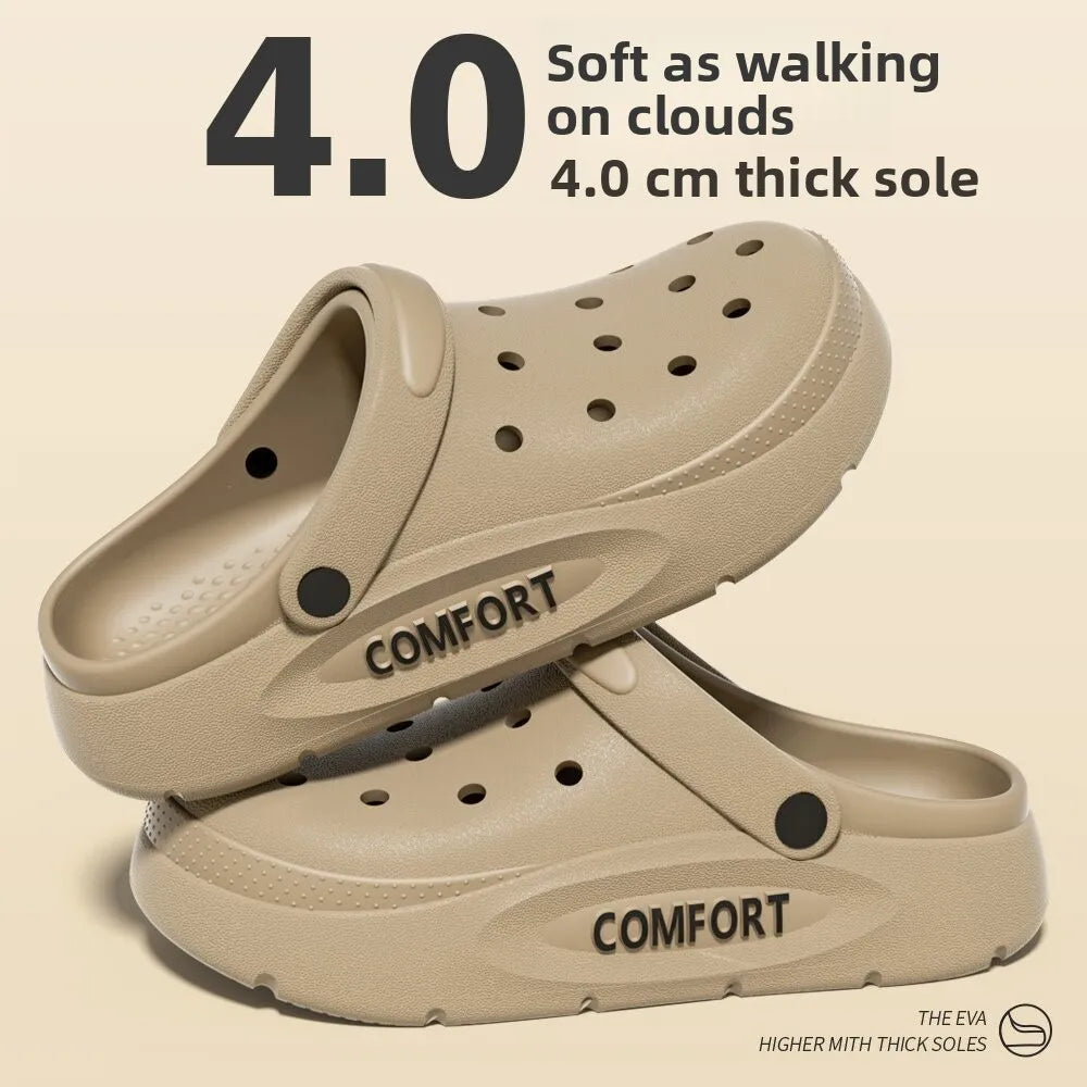 Zapatillas de verano para hombre con soporte para el arco del pie, con orificios especiales, ideales para actividades al aire libre y para estar de pie durante mucho tiempo. Antideslizantes y desodorantes.