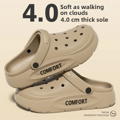 Zapatillas de verano para hombre con soporte para el arco del pie, con orificios especiales, ideales para actividades al aire libre y para estar de pie durante mucho tiempo. Antideslizantes y desodorantes.
