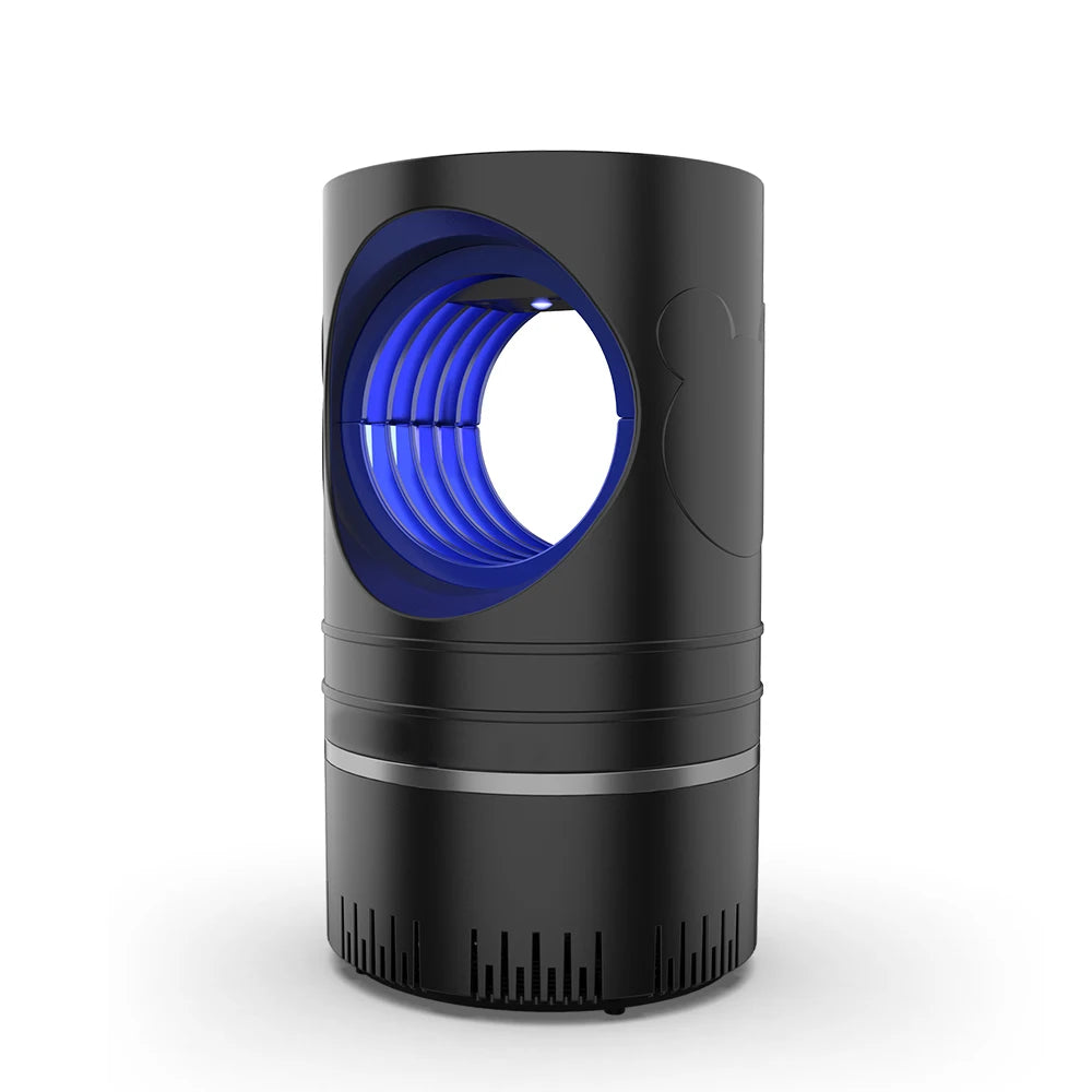 1 unidad de trampa eléctrica para moscas, mosquitos e insectos con luz LED, lámpara de control de plagas pequeñas con fuente de alimentación USB y adaptador.