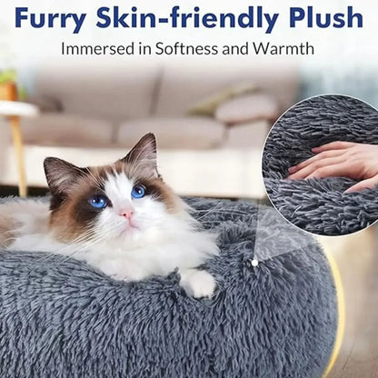 Cama redonda para mascotas de 40-90 cm, 6 tamaños, para perros grandes, cama supersuave para gatos, casa de peluche para perros medianos, casa cálida para dormir en invierno.