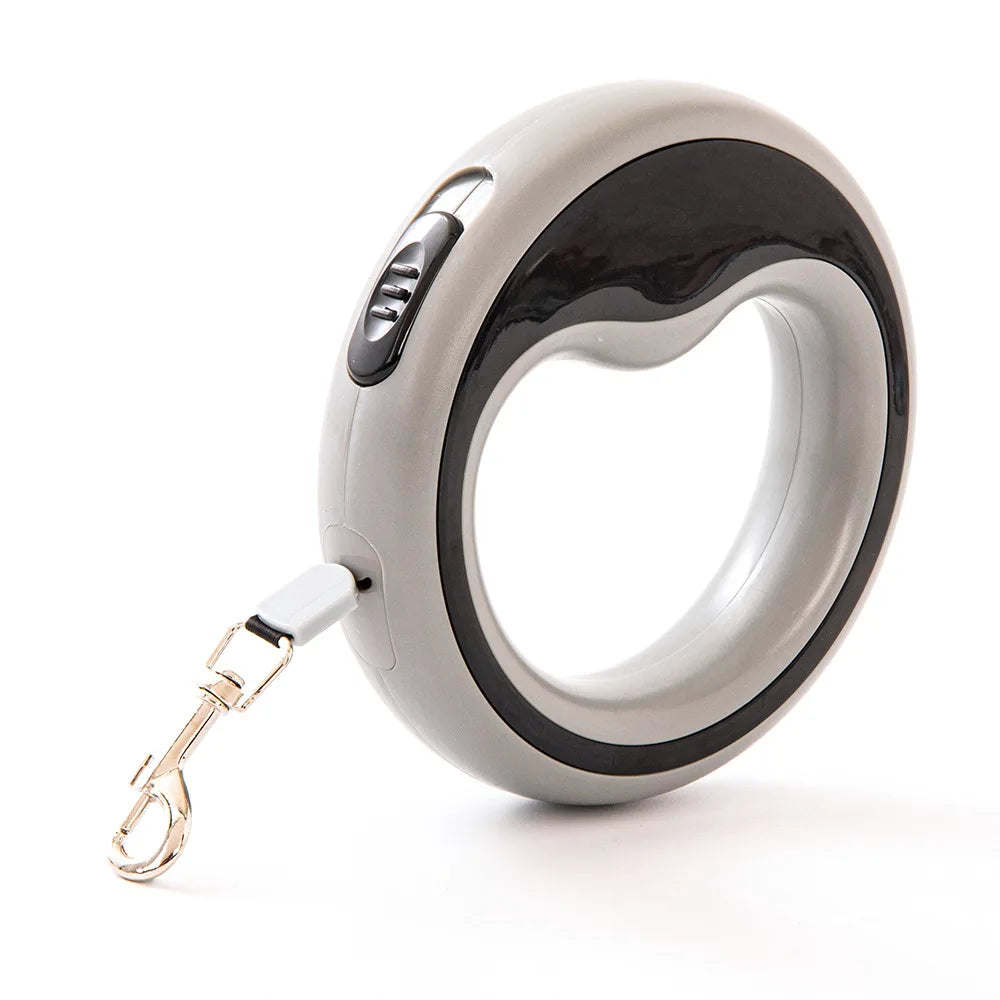 Cuerda retráctil para perros de alta resistencia, cuerda retráctil para perros, correa de nailon resistente, cuerda de tracción, diseño de bloqueo con freno de una mano, diseño antienredos.