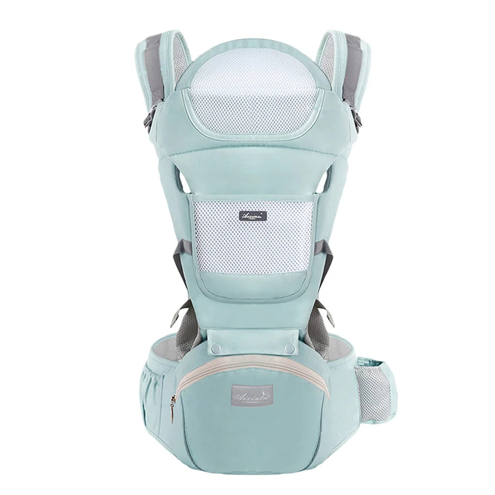Mochila portabebés ergonómica, portabebés con asiento de cadera para bebé, portabebés frontal tipo canguro ergonómico, fular portabebés, mochila de viaje