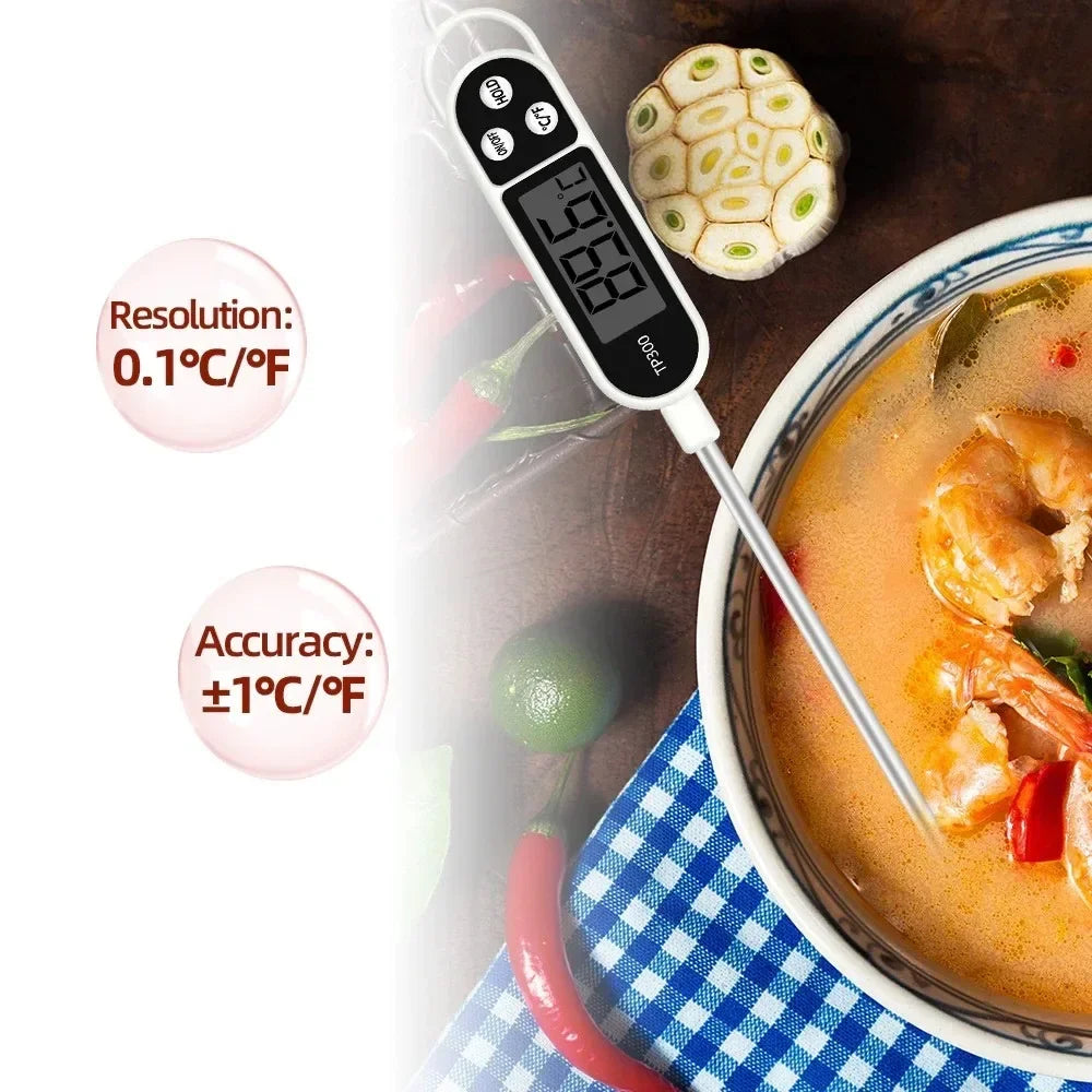 Termómetro digital para alimentos TP300, termómetro para agua y aceite de cocina, sonda para cocinar carne, barbacoa, horno electrónico, utensilios de cocina