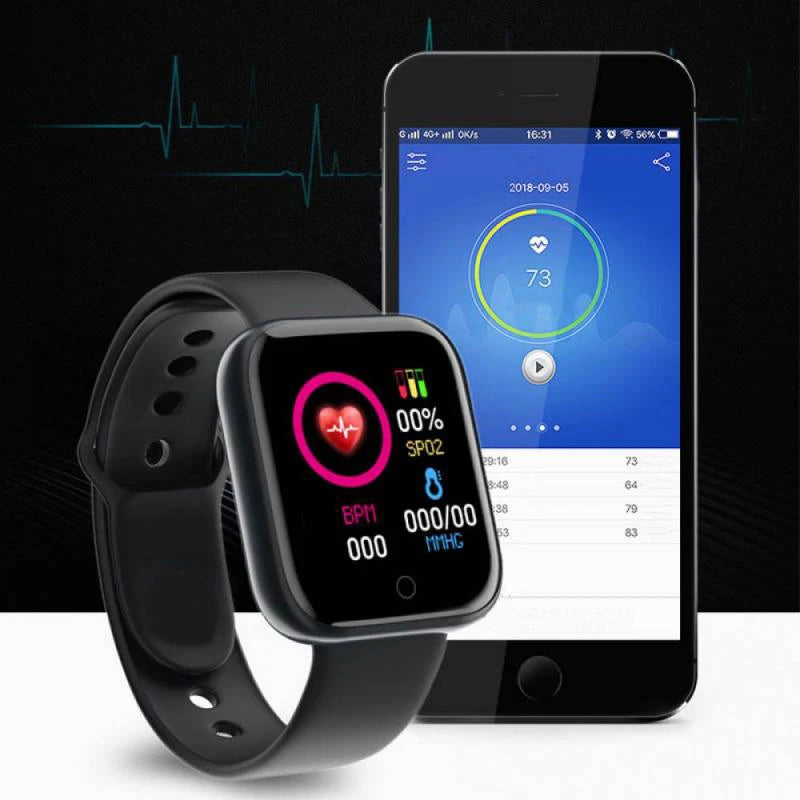 Reloj inteligente para hombre y mujer, reloj de pulsera con Bluetooth, reproductor de música, pulsera deportiva y monitor de sueño, relojes digitales.