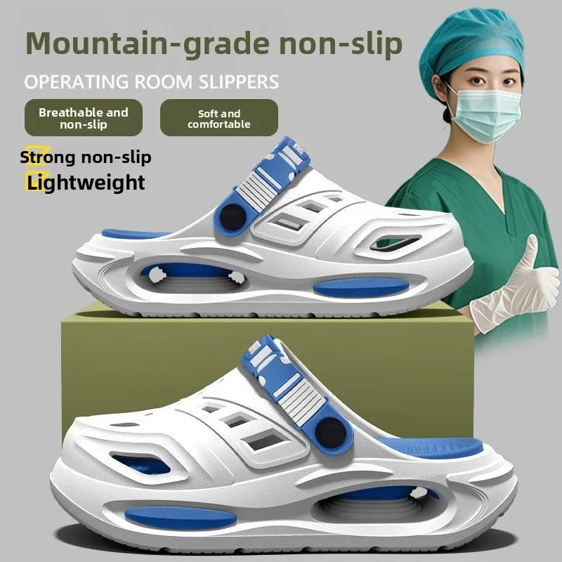 Zapatillas de verano para hombre con soporte para el arco del pie, con orificios especiales, ideales para actividades al aire libre y para estar de pie durante mucho tiempo. Antideslizantes y desodorantes.