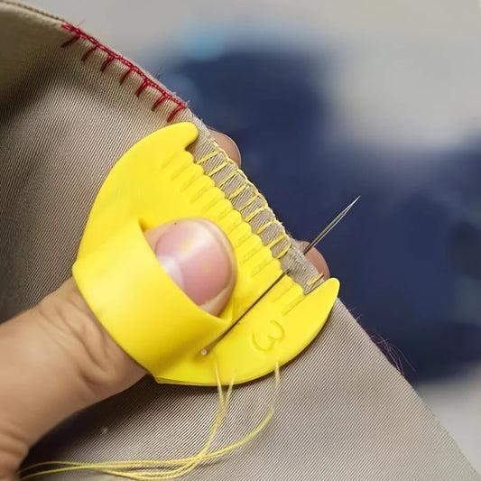 Juego de 2 piezas: Guía de costura fácil para principiantes y personas mayores. Herramienta de costura manual de plástico con espaciado blanco de 4 mm y amarillo de 3 mm para manualidades.