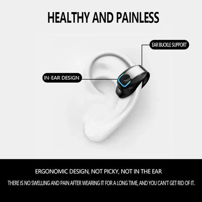 Auriculares inalámbricos Bluetooth con clip, conducción ósea, TWS de alta calidad, deportivos, con cancelación de ruido y micrófono.
