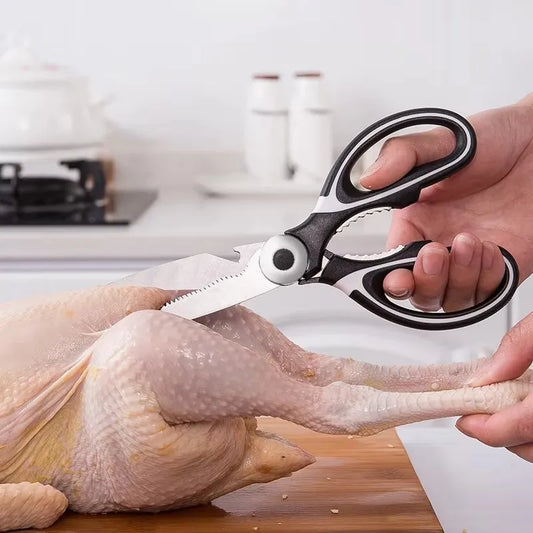 Tijeras de cocina multifuncionales Tijeras para el hogar para matar pescado, cortar verduras, asar, asar, cortar huesos Tijeras de acero inoxidable