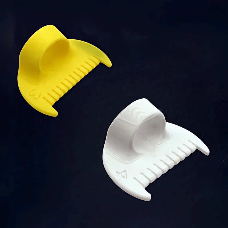 Juego de 2 piezas: Guía de costura fácil para principiantes y personas mayores. Herramienta de costura manual de plástico con espaciado blanco de 4 mm y amarillo de 3 mm para manualidades.