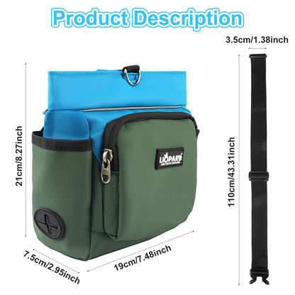 Bolsa para premios para perros en oferta, ideal para entrenamiento y paseos. Bolsa portátil para snacks de mascotas con cinturón. Resistente al agua.