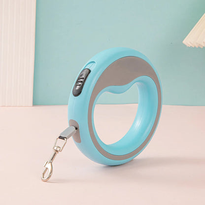 Cuerda retráctil para perros de alta resistencia, cuerda retráctil para perros, correa de nailon resistente, cuerda de tracción, diseño de bloqueo con freno de una mano, diseño antienredos.