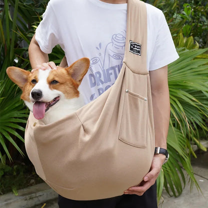 Bolso cómodo para perros, bandolera para mascotas, bolso de hombro para viajes al aire libre, bolso bandolera portátil para gatos y cachorros, suministros para transportar mascotas