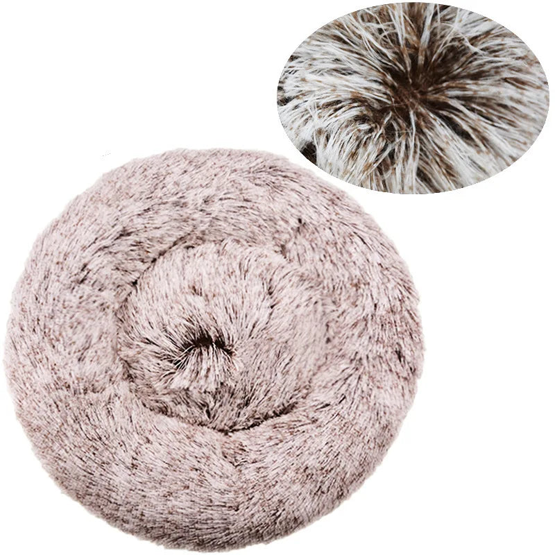 Cama redonda para mascotas de 40-90 cm, 6 tamaños, para perros grandes, cama supersuave para gatos, casa de peluche para perros medianos, casa cálida para dormir en invierno.