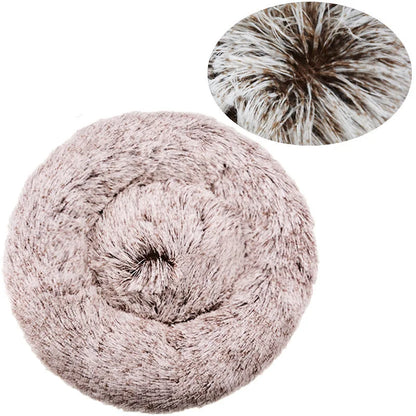 Cama redonda para mascotas de 40-90 cm, 6 tamaños, para perros grandes, cama supersuave para gatos, casa de peluche para perros medianos, casa cálida para dormir en invierno.