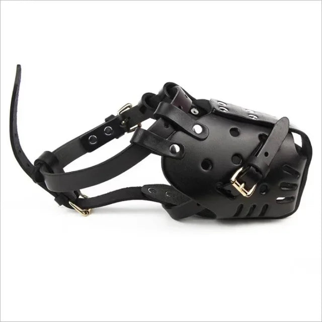 Bozales de cuero para perros, ideales para pastores alemanes y dóberman. Jaulas bucales anti-mordeduras. Máscaras de entrenamiento para perros pequeños y grandes.