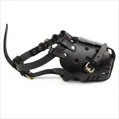 Bozales de cuero para perros, ideales para pastores alemanes y dóberman. Jaulas bucales anti-mordeduras. Máscaras de entrenamiento para perros pequeños y grandes.