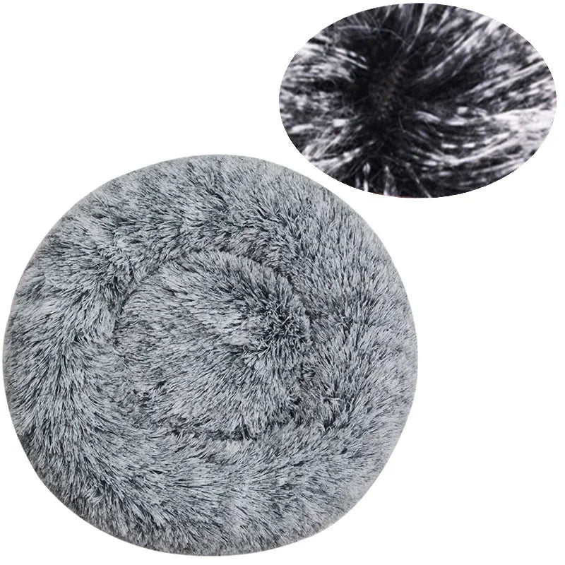Cama redonda para mascotas de 40-90 cm, 6 tamaños, para perros grandes, cama supersuave para gatos, casa de peluche para perros medianos, casa cálida para dormir en invierno.