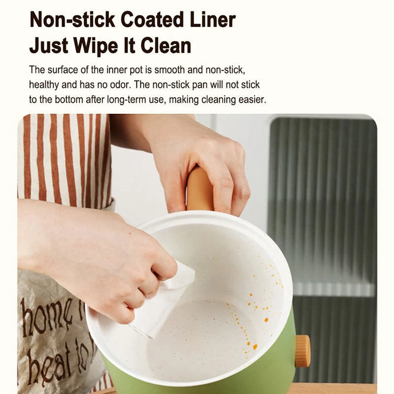 Ollas multifunción de 220 V/110 V, olla eléctrica, sartén antiadherente para el hogar, olla caliente, arrocera, electrodomésticos de cocina, arrocera eléctrica