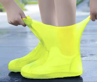 1 par de cubrezapatos impermeables de silicona, resistentes a los labios, de goma, para botas de lluvia, accesorios para exteriores en días lluviosos.