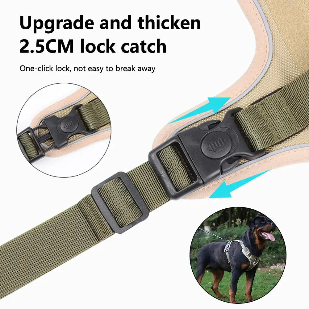 Arneses para perros, collar para mascotas, Labrador, arnés reflectante ajustable, chaleco de tela Oxford