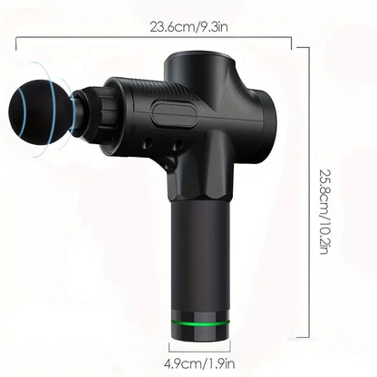 Pistola de masaje de 30 niveles para relajación profunda de la fascia y los músculos. Masajeador corporal y de cuello eléctrico. Equipo de fitness con reducción de ruido. Para hombres y mujeres.
