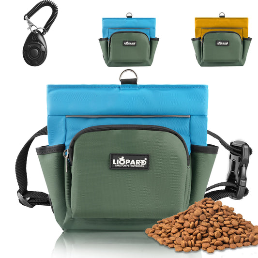 Bolsa para premios para perros en oferta, ideal para entrenamiento y paseos. Bolsa portátil para snacks de mascotas con cinturón. Resistente al agua.