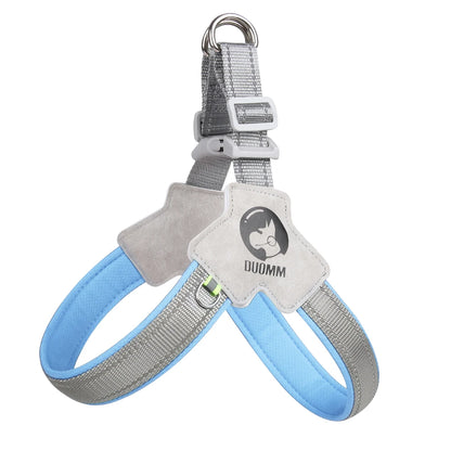 Arnés para perros con correa pectoral, transpirable, de malla, para cuatro estaciones, para pasear perros, tipo silla de montar, collar para perros, suave, reflectante, para la noche, para bulldogs. Artículos para mascotas.