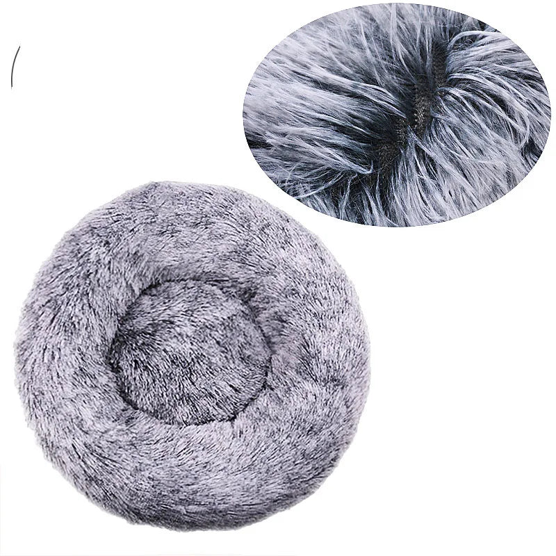 Cama redonda para mascotas de 40-90 cm, 6 tamaños, para perros grandes, cama supersuave para gatos, casa de peluche para perros medianos, casa cálida para dormir en invierno.