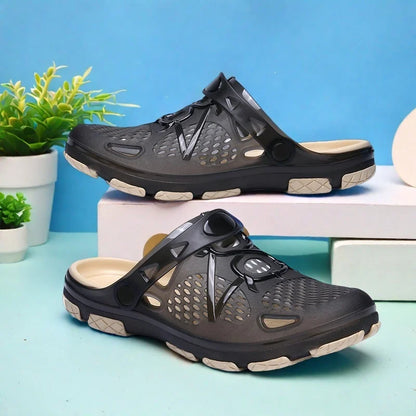 Sandalias ligeras sin cordones para hombre, antideslizantes para interiores, informales para la playa y exteriores, para uso diario, zapatos cómodos sin cordones, zapatos de moda.