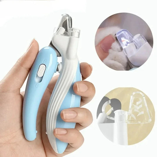 Cortauñas profesional para mascotas con luz LED, tijeras para el cuidado de las uñas de perros, gatos y animales pequeños.